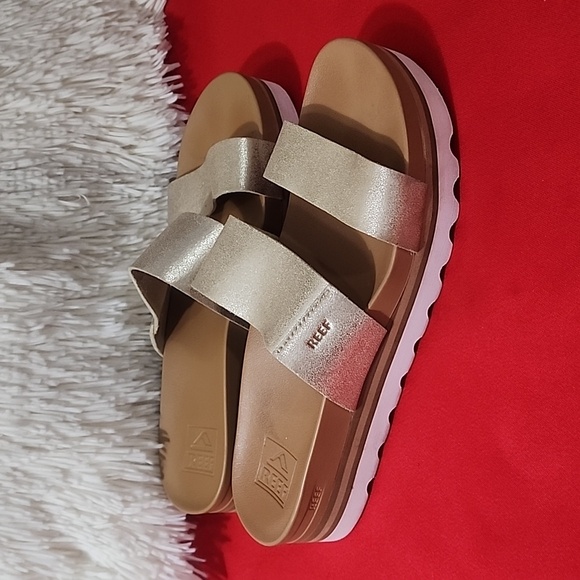 Reef Shoes - Reef Women's Metallic Gold Slide Sandals